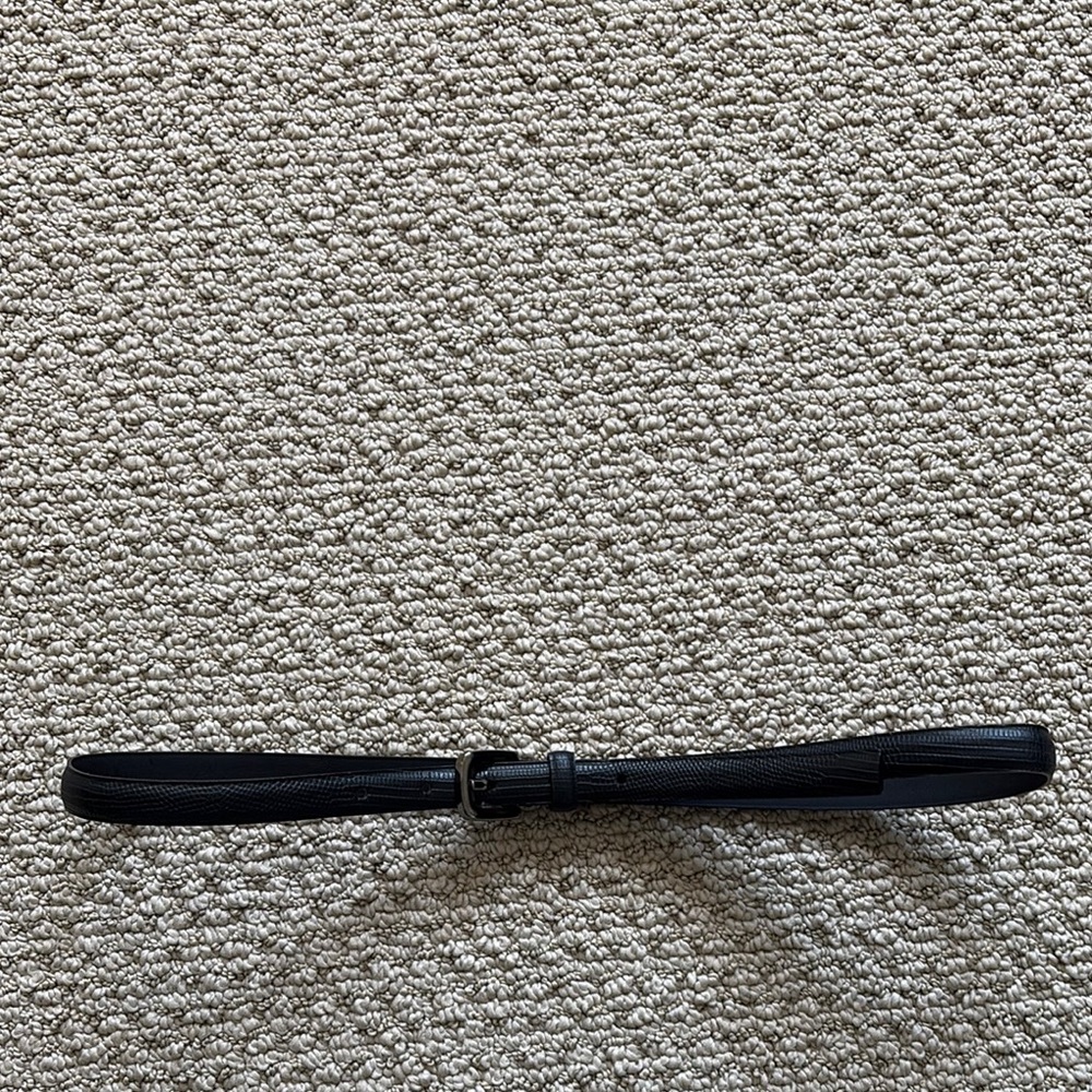 Max Mara Women’s Black Leather Belt - 42